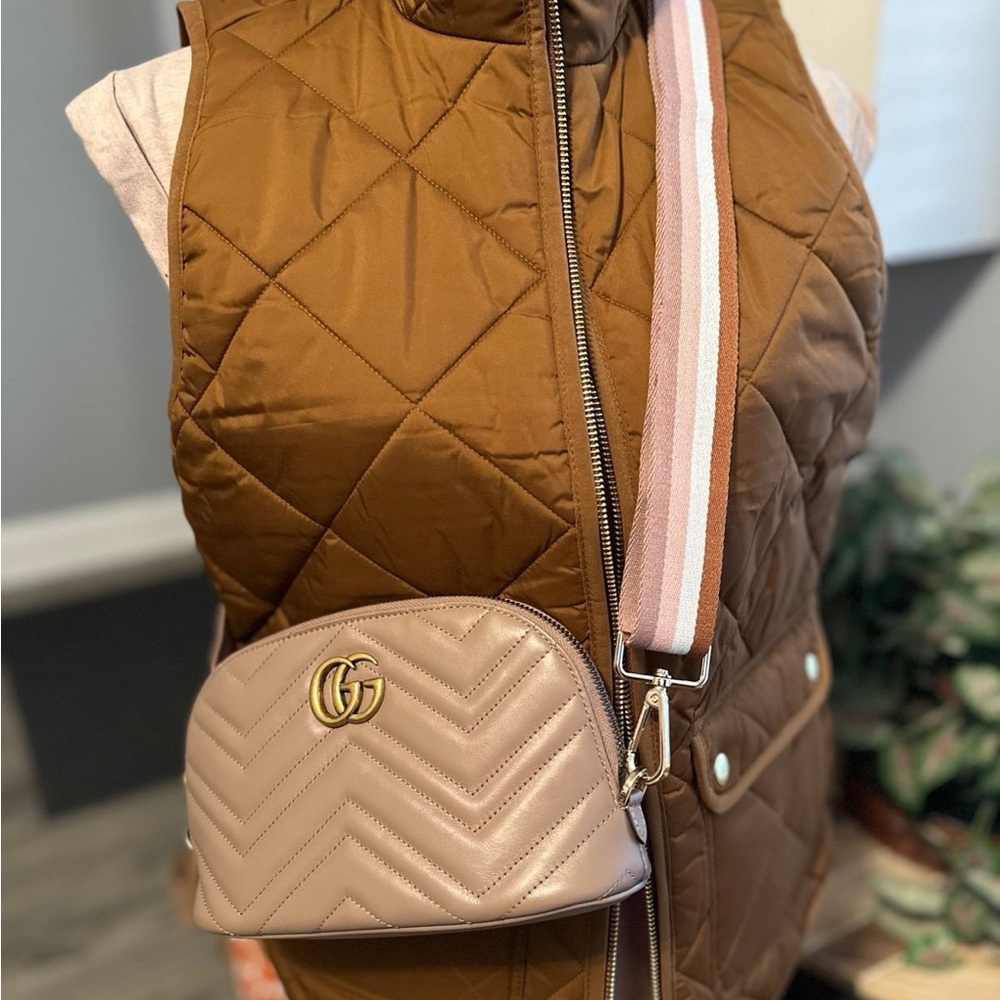 Gucci Beige Crossbody Bag with Gold Logo